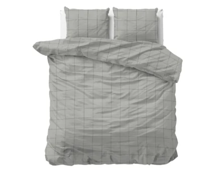 Deep check duvet cover - Grey