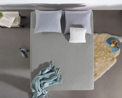 Double Jersey Fitted Sheet - Grey