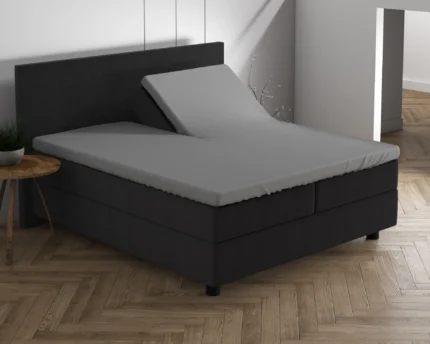 Double Jersey Split Topper Fitted Sheet - Grey