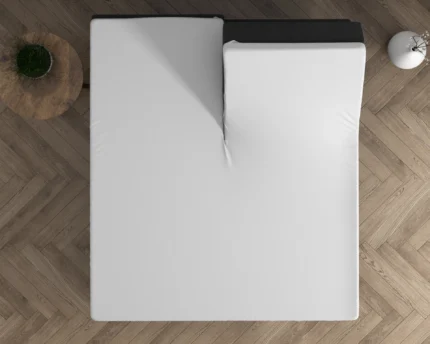 Double Jersey Split Topper Fitted Sheet - White