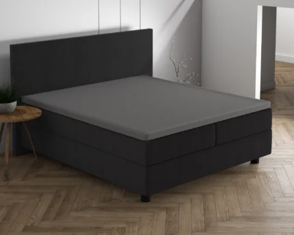 Double Jersey Topper Fitted Sheet - Grey