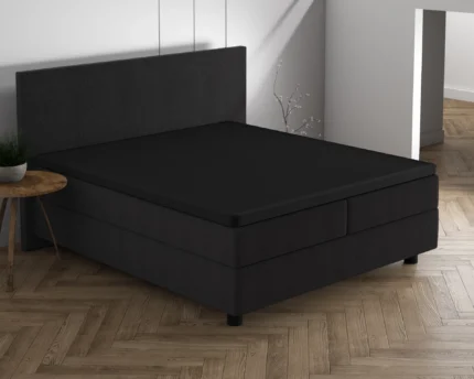 Double Jersey Topper Fitted Sheet - Black