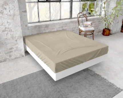 Flannel premium fitted sheet - Taupe
