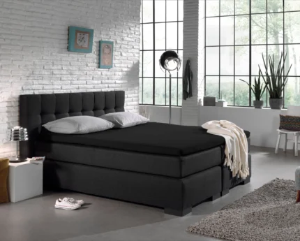 Jersey Topper Fitted Sheet - Black