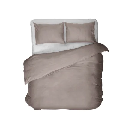 Primaviera Deluxe Egyptisch katoen uni dekbedovertrek - Taupe
