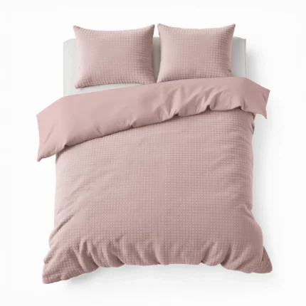 Check Teddy duvet cover - Pink