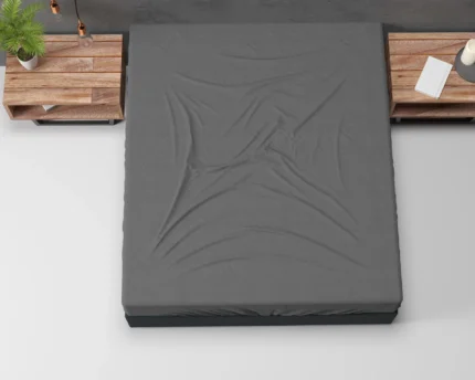 Flannel basic fitted sheet - anthracite