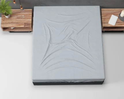 Flannel basic fitted sheet - white