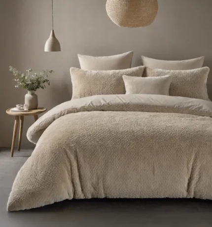 Fur Teddy duvet cover - Taupe