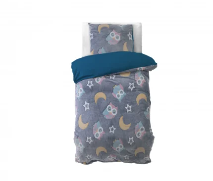 Glow in the Dark Night Owl Duvet Cover - Blue