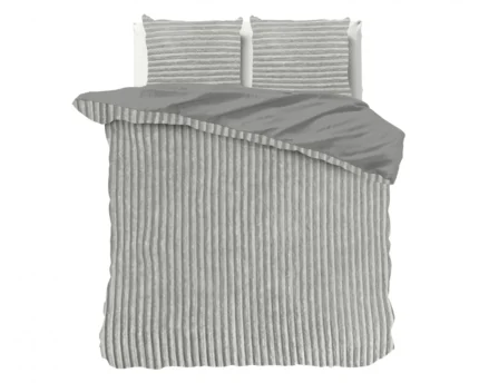 Rib Teddy duvet cover - Grey