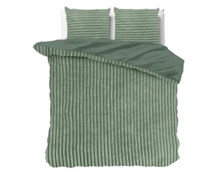 Rib Teddy duvet cover - Green
