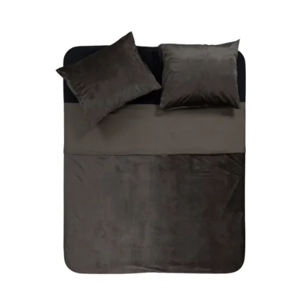 Velvet Piping Soft duvet cover - Deep Taupe