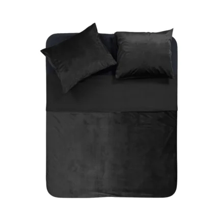 Velvet Piping Soft duvet cover - Black