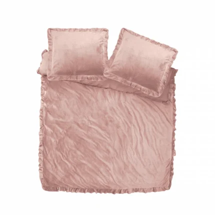 Velvet Ruffles duvet cover - Old Pink