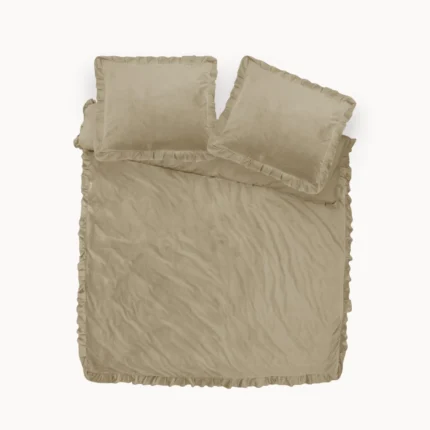 Velvet Ruffles duvet cover - Iced Coffee