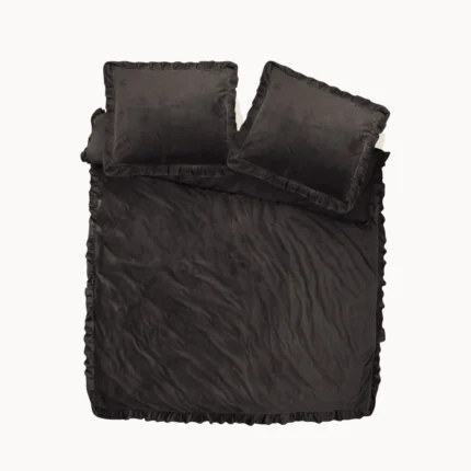 Velvet Ruffles duvet cover - Black