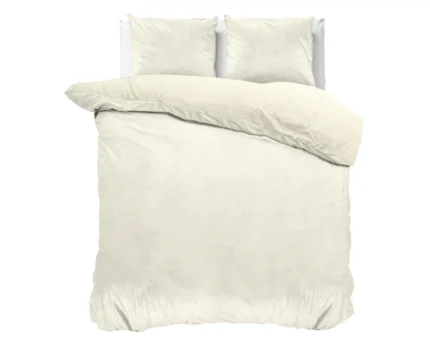 Velvet Uni duvet cover - Cream
