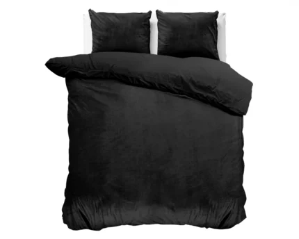 Velvet Uni duvet cover - Black