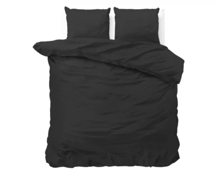 Zensation Satin Point dekbedovertrek - Zwart